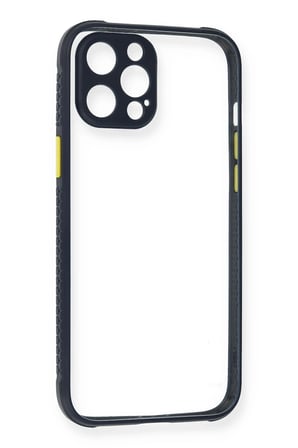 Uray store Apple iPhone 12 Pro Kılıf Miami Şeffaf Silikon - Lacivert