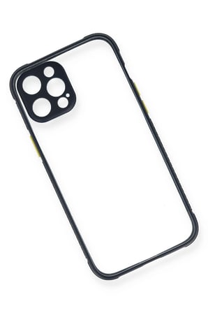 Uray store Apple iPhone 12 Pro Kılıf Miami Şeffaf Silikon - Lacivert
