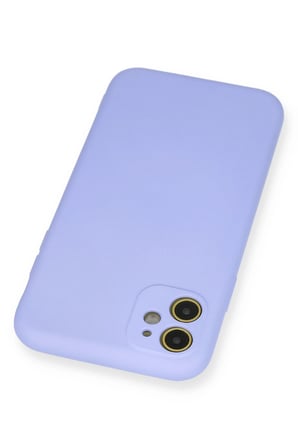 Uray store Apple iPhone 11 Kılıf Nano içi Kadife Silikon - Lila