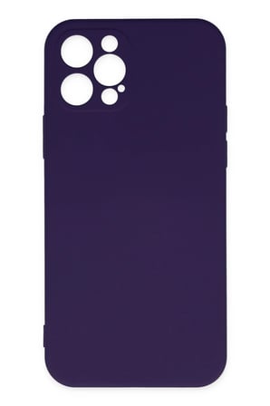 Uray store Apple iPhone 12 Pro Max Kılıf Nano içi Kadife Silikon - Mor
