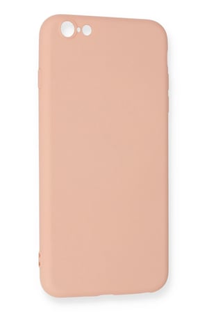 Uray store Apple iPhone 6 Plus Kılıf Nano içi Kadife Silikon - Pudra