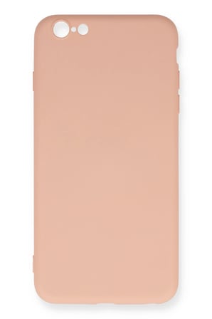 Uray store Apple iPhone 6 Plus Kılıf Nano içi Kadife Silikon - Pudra