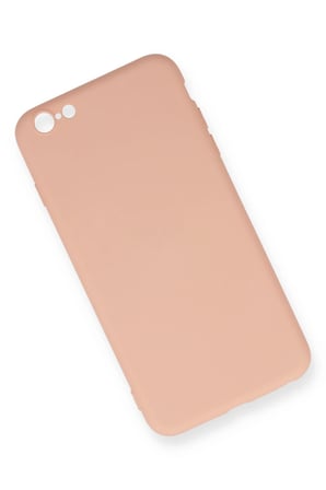 Uray store Apple iPhone 6 Plus Kılıf Nano içi Kadife Silikon - Pudra