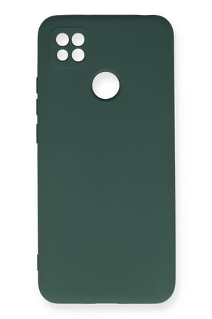 Uray store Xiaomi Redmi 9C Kılıf Nano içi Kadife Silikon - Koyu Yeşil