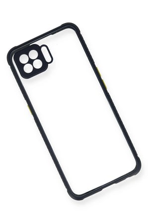 Uray store Oppo Reno 4 Lite Kılıf Miami Şeffaf Silikon - Lacivert