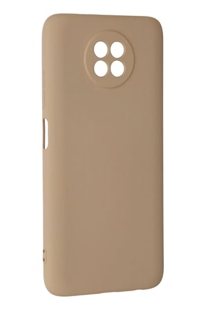 Uray store Xiaomi Redmi Note 9 5G Kılıf Nano içi Kadife Silikon - Bej