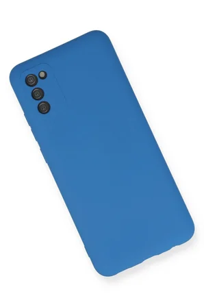 Uray store Samsung Galaxy A02S Kılıf Nano içi Kadife Silikon - Mavi