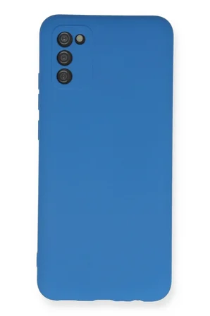 Uray store Samsung Galaxy A02S Kılıf Nano içi Kadife Silikon - Mavi