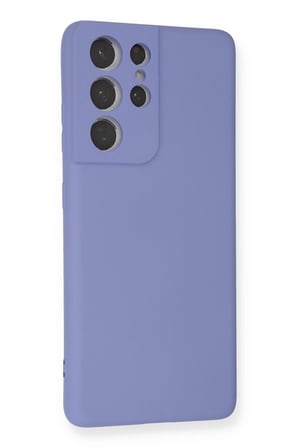 Uray store Samsung Galaxy S21 Ultra Kılıf Nano içi Kadife Silikon - Lila