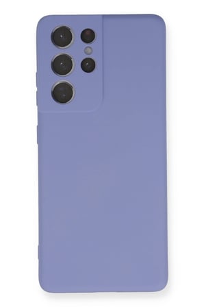 Uray store Samsung Galaxy S21 Ultra Kılıf Nano içi Kadife Silikon - Lila