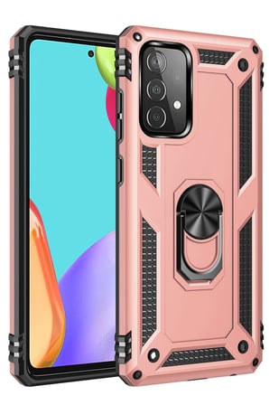 Uray store Samsung Galaxy A32 Kılıf Sofya Yüzüklü Silikon Kapak - Rose