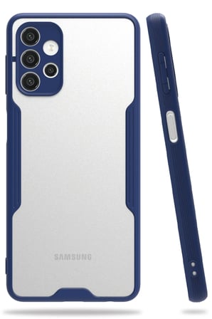 Uray store Samsung Galaxy A72 Kılıf Platin Silikon - Lacivert