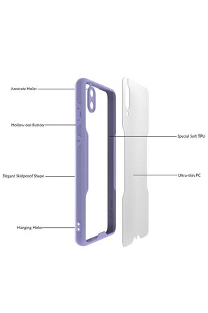 Uray store Samsung Galaxy A02 Kılıf Platin Silikon - Lila