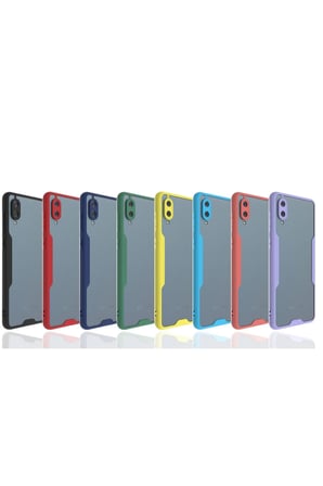 Uray store Samsung Galaxy A02 Kılıf Platin Silikon - Lila