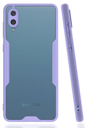 Uray store Samsung Galaxy A02 Kılıf Platin Silikon - Lila