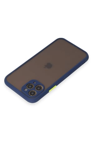 Uray store Apple iPhone 11 Pro Kılıf Montreal Silikon Kapak - Lacivert