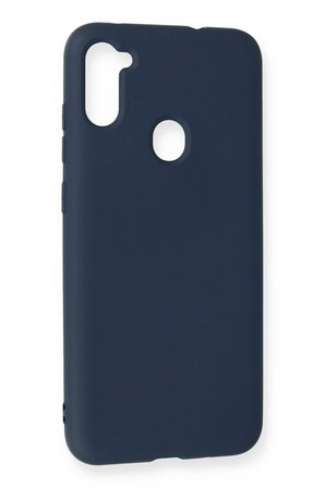 Uray store Samsung Galaxy A11 Kılıf Nano içi Kadife Silikon - Lacivert