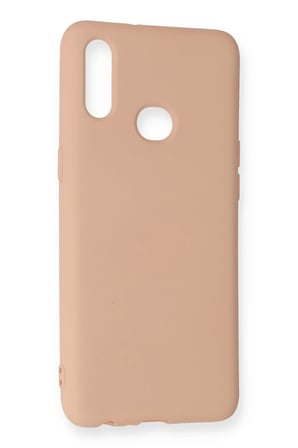 Uray store Samsung Galaxy A10S Kılıf Nano içi Kadife Silikon - Pudra