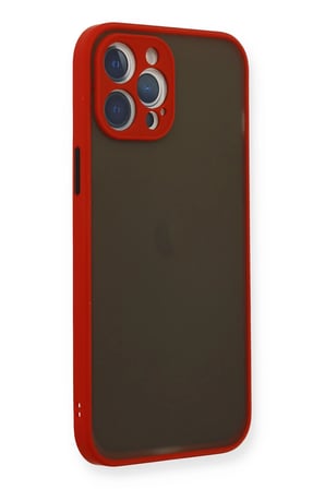 Uray store Apple iPhone 12 Pro Max Kılıf Montreal Silikon Kapak - Kırmızı