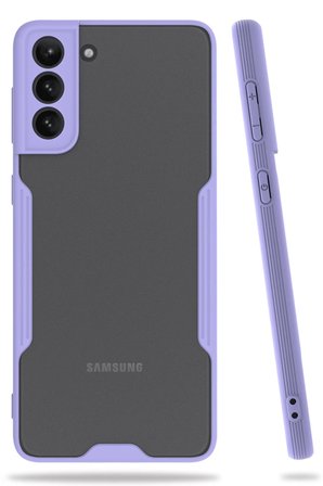 Uray store Samsung Galaxy S21 Plus Kılıf Platin Silikon - Lila