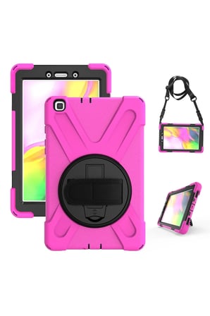 Uray store Samsung Galaxy T290 Tab A 8 Kılıf Amazing Tablet Kapak - Pembe