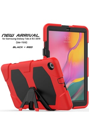 Uray store Samsung Galaxy T510 Tab A 10.1 Kılıf Griffin Tablet Kapak - Kırmızı