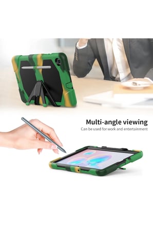 Uray store Samsung Galaxy P610 Tab S6 Lite 10.4 Kılıf Griffin Tablet Kapak - Kamuflaj