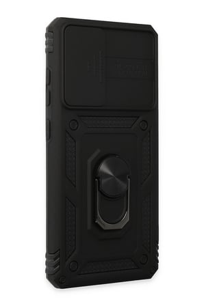 Uray store Samsung Galaxy A72 Kılıf Pars Lens Yüzüklü Silikon - Siyah