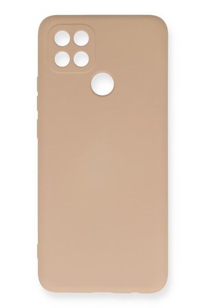 Uray store Oppo A15 Kılıf Nano içi Kadife Silikon - Pudra