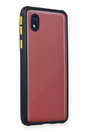 Uray store Samsung Galaxy A01 Core Kılıf Miami Şeffaf Silikon - Lacivert