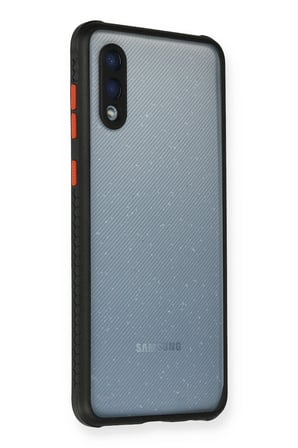 Uray store Samsung Galaxy A02 Kılıf Miami Şeffaf Silikon - Siyah