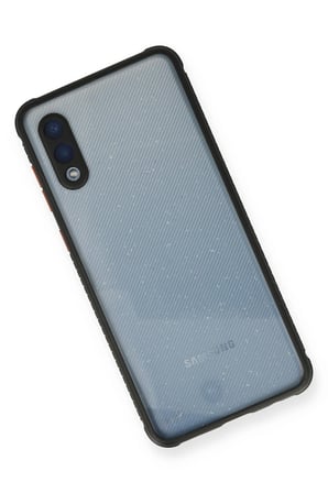 Uray store Samsung Galaxy A02 Kılıf Miami Şeffaf Silikon - Siyah