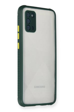 Uray store Samsung Galaxy A02S Kılıf Miami Şeffaf Silikon - Koyu Yeşil