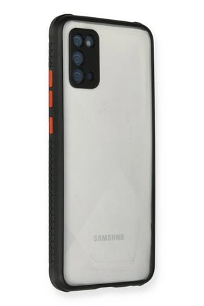 Uray store Samsung Galaxy A02S Kılıf Miami Şeffaf Silikon - Siyah