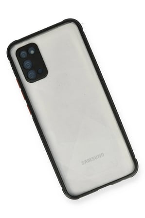 Uray store Samsung Galaxy A02S Kılıf Miami Şeffaf Silikon - Siyah