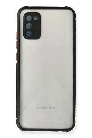 Uray store Samsung Galaxy A02S Kılıf Miami Şeffaf Silikon - Siyah