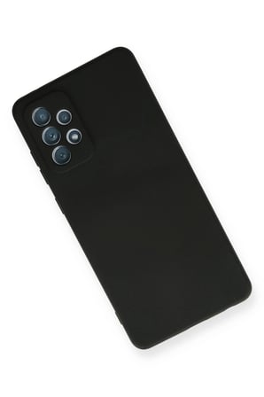 Uray store Samsung Galaxy A72 Kılıf Nano içi Kadife Silikon - Siyah