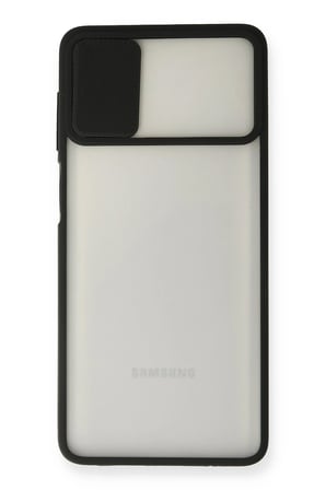 Uray store Samsung Galaxy M51 Kılıf Palm Buzlu Kamera Sürgülü Silikon - Siyah