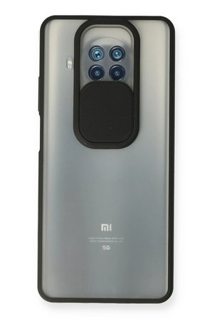 Uray store Xiaomi Mi 10T Lite Kılıf Palm Buzlu Kamera Sürgülü Silikon - Siyah