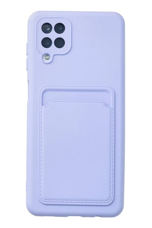 Uray store Samsung Galaxy A12 Kılıf Kelvin Kartvizitli Silikon - Lila