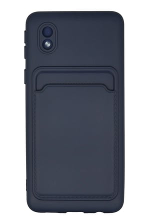 Uray store Samsung Galaxy A01 Core Kılıf Kelvin Kartvizitli Silikon - Lacivert