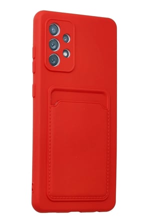 Uray store Samsung Galaxy A32 Kılıf Kelvin Kartvizitli Silikon - Kırmızı