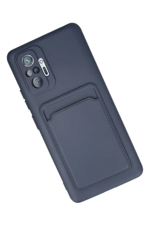 Uray store Xiaomi Redmi Note 10 Pro Kılıf Kelvin Kartvizitli Silikon - Lacivert
