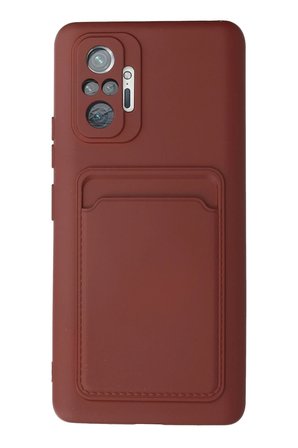 Uray store Xiaomi Redmi Note 10 Pro Kılıf Kelvin Kartvizitli Silikon - Bordo