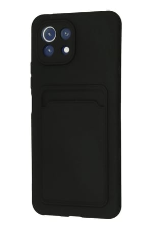 Uray store Xiaomi Mi 11 Kılıf Kelvin Kartvizitli Silikon - Siyah