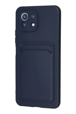 Uray store Xiaomi Mi 11 Kılıf Kelvin Kartvizitli Silikon - Lacivert