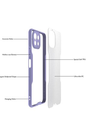 Uray store Xiaomi Mİ 11 Lite Kılıf Platin Silikon - Siyah