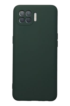 Uray store Oppo Reno 4 Lite Kılıf Nano içi Kadife Silikon - Koyu Yeşil
