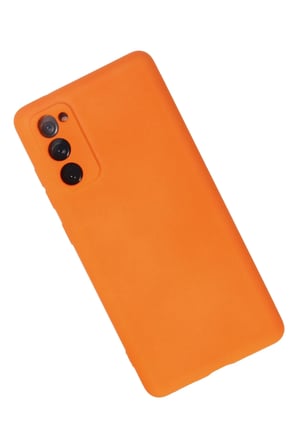 Uray store Samsung Galaxy S20 FE Kılıf Nano içi Kadife Silikon - Turuncu