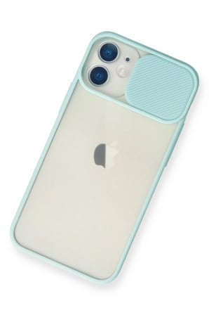 Uray store Apple iPhone 11 Kılıf Palm Buzlu Kamera Sürgülü Silikon - Turkuaz